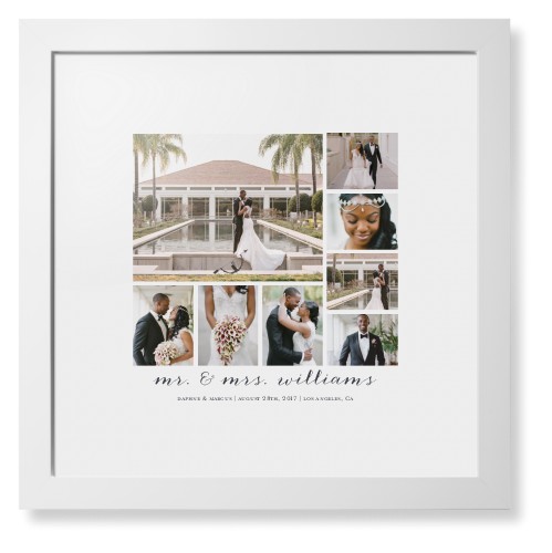 Clean Gallery Collage of Eight Framed Print, White, Contemporary, White, White, Single piece, 16x16, Multicolor, multi