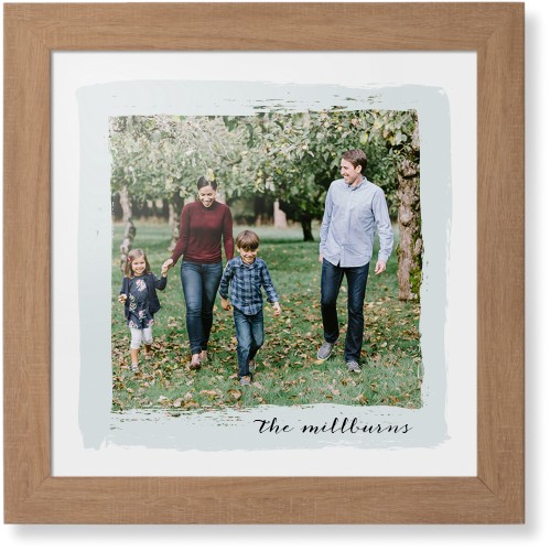 Brush Stroke Border Framed Print, Natural, Contemporary, None, None, Single piece, 16x16, Gray, air