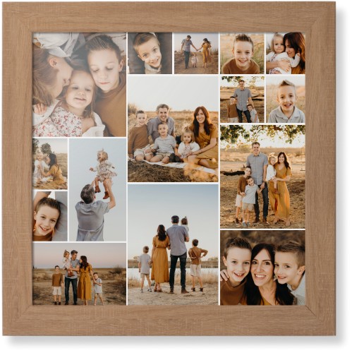 Gallery of Fifteen Framed Print, Natural, Contemporary, None, None, Single piece, 16x16, Multicolor