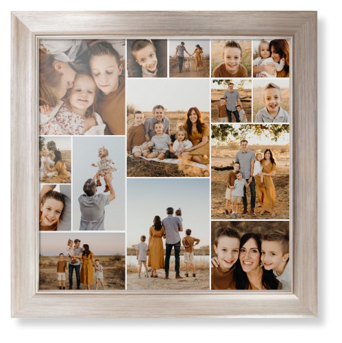 Gallery of Fifteen Framed Print, Metallic, Modern, None, None, Single piece, 16x16, Multicolor, multi