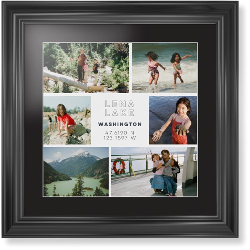 Modern Adventure Gallery Of Six Framed Print, Black, Classic, White, Black, Single piece, 16x16, Multicolor, multi