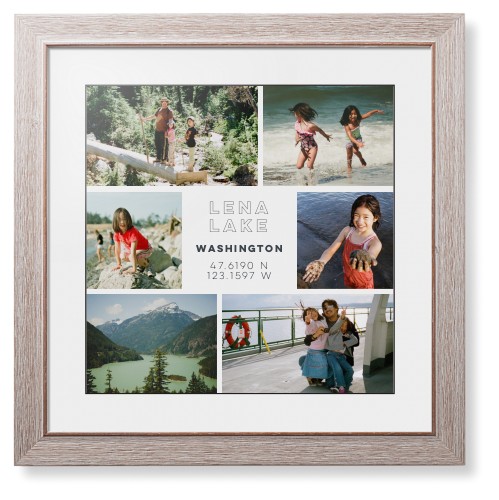 Modern Adventure Gallery Of Six Framed Print, Rustic, Modern, Black, White, Single piece, 16x16, Multicolor