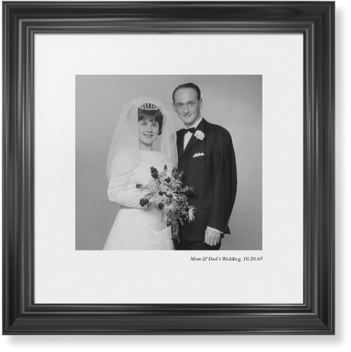 Modern Gallery of One Portrait Framed Print, Black, Classic, White, White, Single piece, 16x16, Multicolor