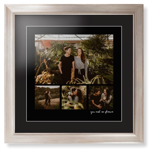 Modern Hero Gallery Of Four Framed Print, Metallic, Modern, White, Black, Single piece, 16x16, Multicolor