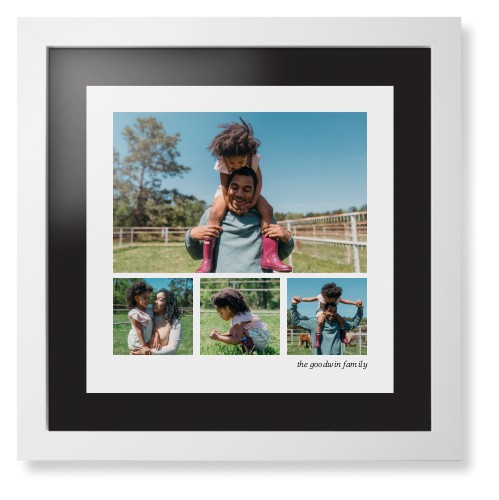 Modern Hero Gallery Of Four Portrait Framed Print, White, Contemporary, None, Black, Single piece, 16x16, Multicolor