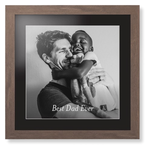 Gradient Portrait Framed Print, Walnut, Contemporary, White, Black, Single piece, 16x16, White, white