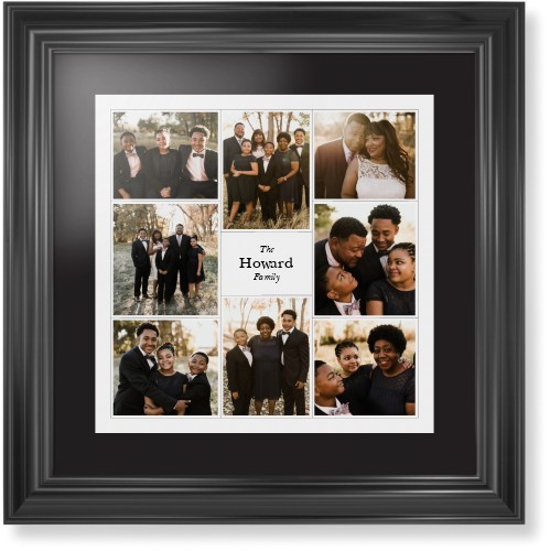 Modern Family Collage Framed Print, Black, Classic, None, Black, Single piece, 16x16, White, white