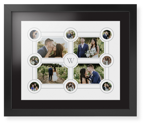 Vintage Family Tree Framed Print, Black, Contemporary, White, Black, Single piece, 16x20, White