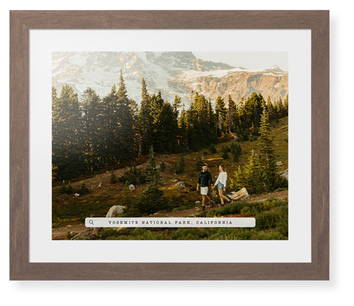 Travel Banner Framed Print, Walnut, Contemporary, None, White, Single piece, 16x20, White, white