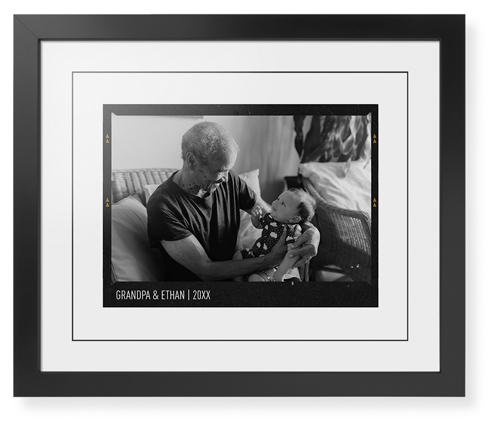 Film Frame Framed Print, Black, Contemporary, Black, White, Single piece, 16x20, White, white