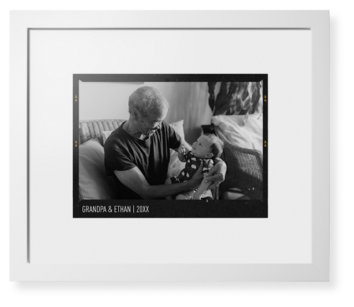 Film Frame Framed Print, White, Contemporary, White, White, Single piece, 16x20, White