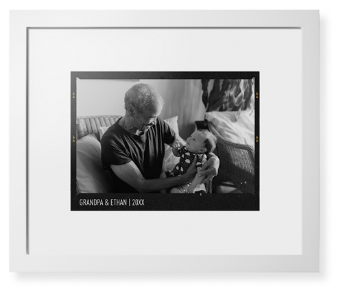 Film Frame Framed Print, White, Contemporary, White, White, Single piece, 16x20, White, white