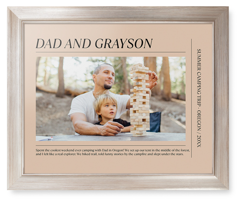 Editorial Snapshot Framed Print, Metallic, Modern, None, None, Single piece, 16x20, Beige