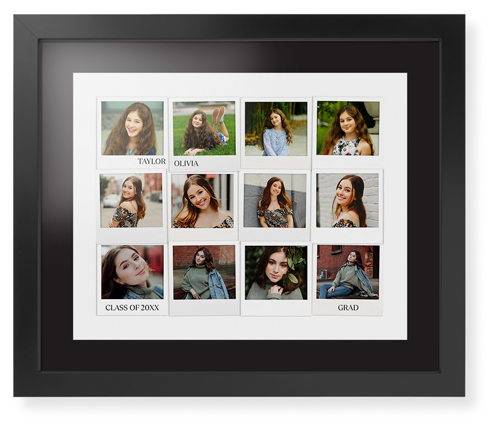 Photo Memories Framed Print, Black, Contemporary, None, Black, Single piece, 16x20, White, white
