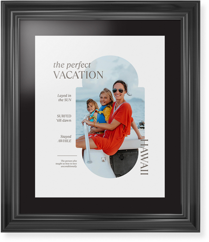 Travel Infographic Framed Print, Black, Classic, Black, Black, Single piece, 16x20, Gray, ash