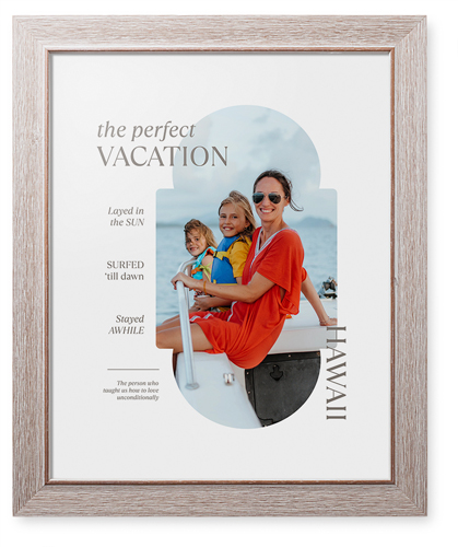 Travel Infographic Framed Print, Rustic, Modern, None, None, Single piece, 16x20, Gray, ash