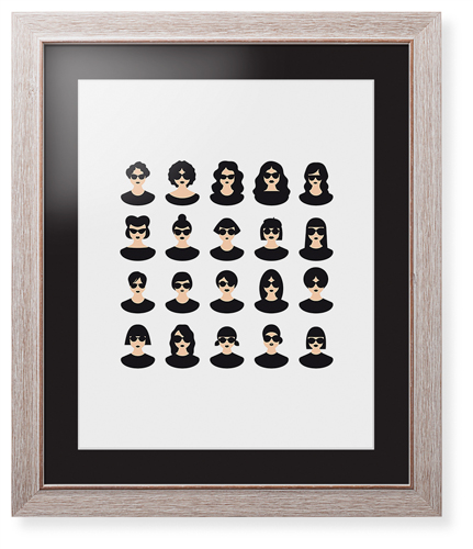 Modern Girls Framed Print, Rustic, Modern, White, Black, Single piece, 16x20, Multicolor