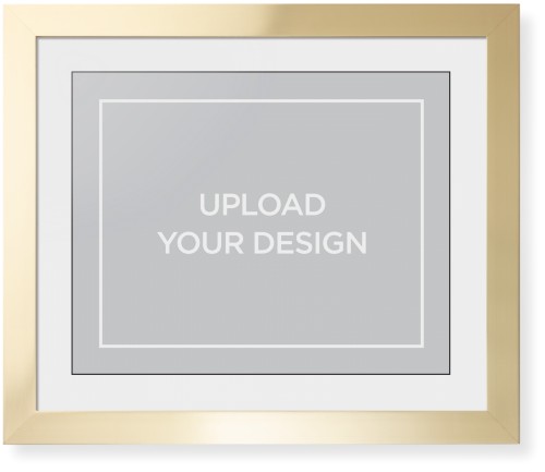 Upload Your Own Design Framed Print, Matte Gold, Contemporary, Black, White, Single piece, 16x20, Multicolor, multi