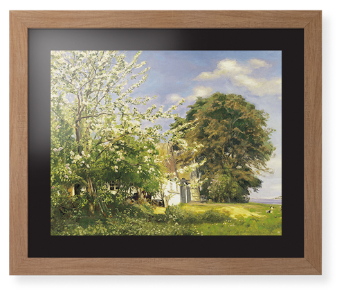 Pastoral Scene Framed Print, Natural, Contemporary, Black, Black, Single piece, 16x20, Multicolor