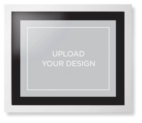Upload Your Own Design Framed Print, White, Contemporary, Black, Black, Single piece, 16x20, Multicolor, multi