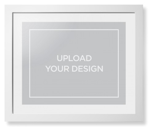 Upload Your Own Design Framed Print, White, Contemporary, White, White, Single piece, 16x20, Multicolor