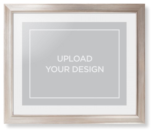 Upload Your Own Design Framed Print, Metallic, Modern, None, White, Single piece, 16x20, Multicolor, multi