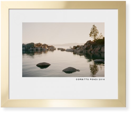 Modern Gallery Framed Print, Matte Gold, Contemporary, None, White, Single piece, 16x20, White