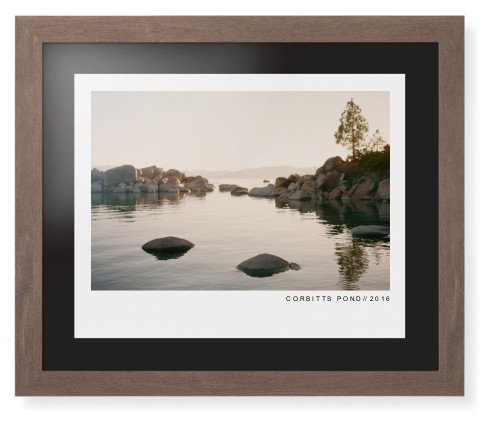 Modern Gallery Framed Print, Walnut, Contemporary, Black, Black, Single piece, 16x20, White