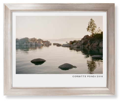 Modern Gallery Framed Print, Metallic, Modern, None, None, Single piece, 16x20, White, white