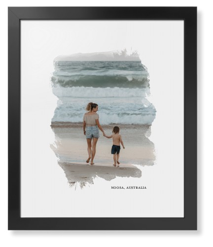 Brushed Moments Framed Print, Black, Contemporary, White, White, Single piece, 16x20, White