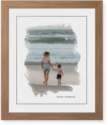 Brushed Moments Framed Print, Natural, Contemporary, Black, White, Single piece, 16x20, White