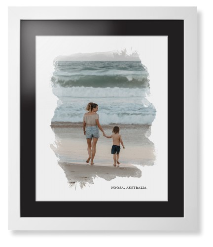 Brushed Moments Framed Print, White, Contemporary, White, Black, Single piece, 16x20, White