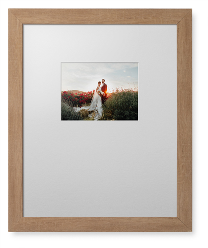 Offset Rectangle Landscape Deluxe Mat Framed Print, Natural, Contemporary, White, Single piece, 16x20, Multicolor, multi
