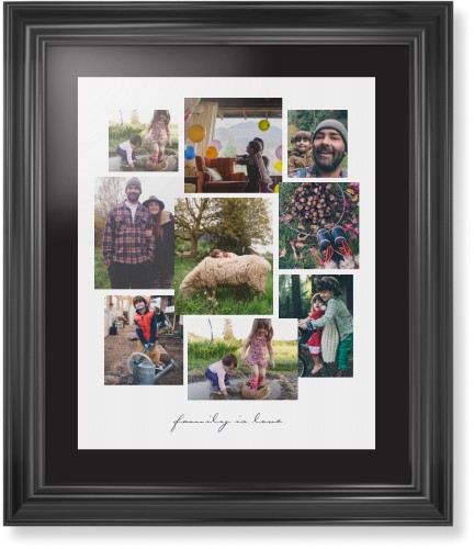Gallery Collage of Nine Framed Print, Black, Classic, Black, Black, Single piece, 16x20, White
