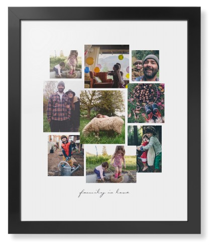 Gallery Collage of Nine Framed Print, Black, Contemporary, None, White, Single piece, 16x20, White