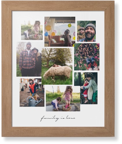 Gallery Collage of Nine Framed Print, Natural, Contemporary, None, None, Single piece, 16x20, White, white