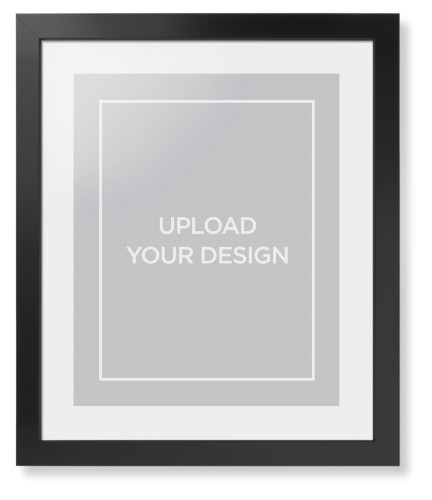 Upload Your Own Design Portrait Framed Print, Black, Contemporary, White, White, Single piece, 16x20, Multicolor, multi