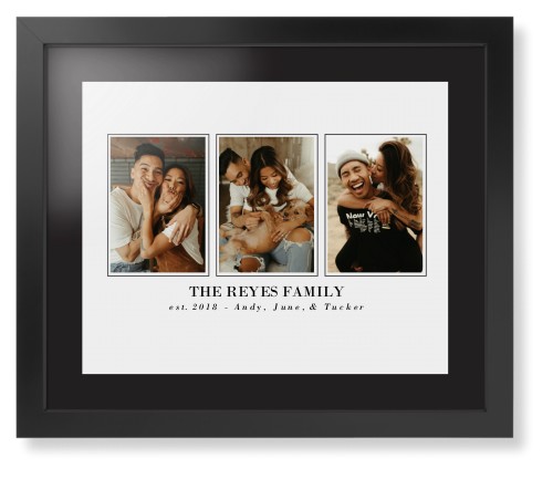 Classic Trio Framed Print, Black, Contemporary, Black, Black, Single piece, 16x20, White, white