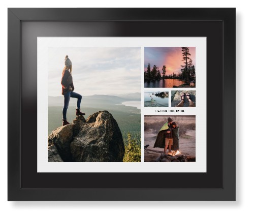 Hero Collage Framed Print, Black, Contemporary, White, Black, Single piece, 16x20, Multicolor