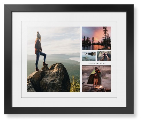 Hero Collage Framed Print, Black, Contemporary, Black, White, Single piece, 16x20, Multicolor