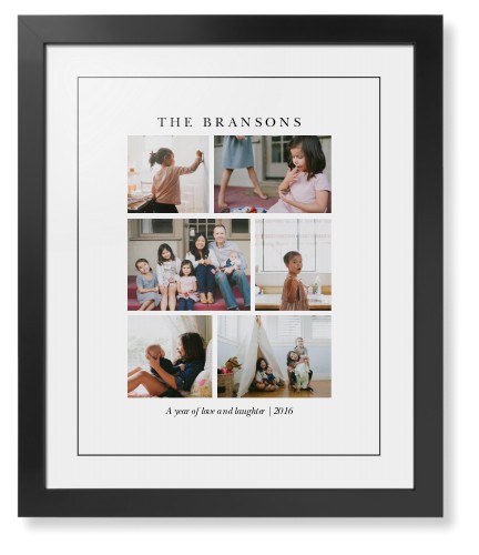 Gallery Montage of Memories Framed Print, Black, Contemporary, Black, White, Single piece, 16x20, White