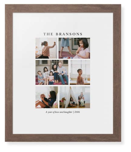 Gallery Montage of Memories Framed Print, Walnut, Contemporary, White, White, Single piece, 16x20, White, white