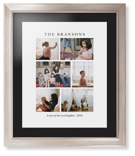 Gallery Montage of Memories Framed Print, Metallic, Modern, Black, Black, Single piece, 16x20, White