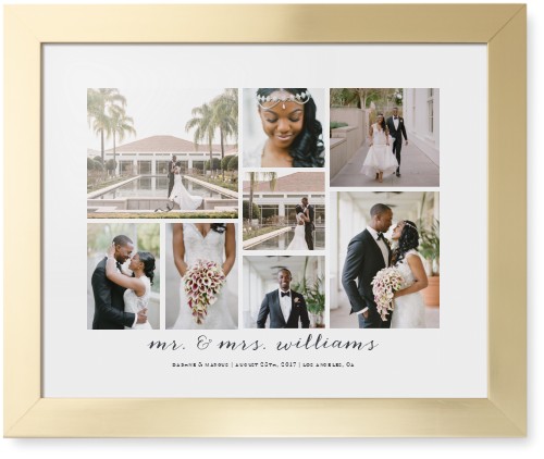 Clean Gallery Collage of Eight Framed Print, Matte Gold, Contemporary, None, None, Single piece, 16x20, Multicolor, multi