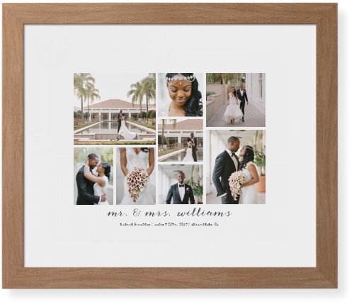 Clean Gallery Collage of Eight Framed Print, Natural, Contemporary, None, White, Single piece, 16x20, Multicolor, multi