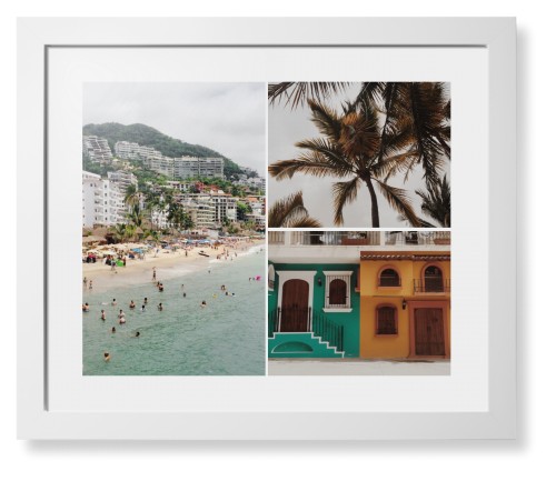 Gallery of Three Framed Print, White, Contemporary, None, White, Single piece, 16x20, Multicolor, multi