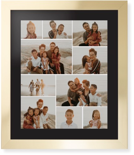 Gallery of Ten Framed Print, Matte Gold, Contemporary, None, Black, Single piece, 16x20, Multicolor, multi