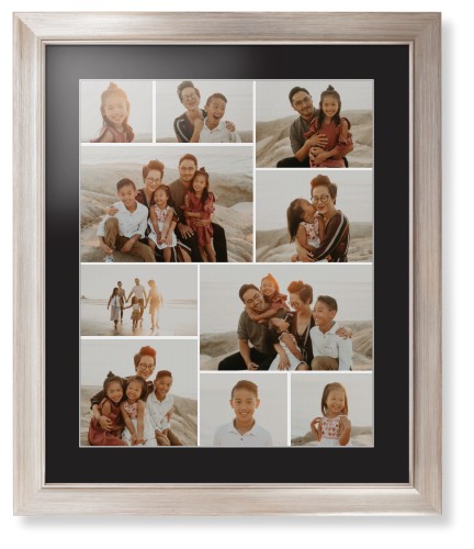 Gallery of Ten Framed Print, Metallic, Modern, White, Black, Single piece, 16x20, Multicolor, multi