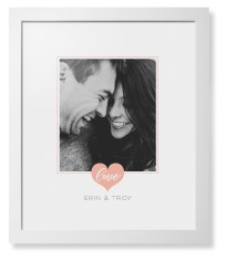 simple heart frame framed print