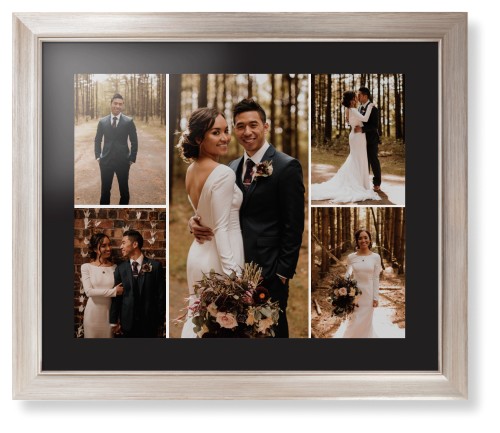 Gallery of Five Framed Print, Metallic, Modern, Black, Black, Single piece, 16x20, Multicolor
